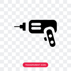 Drill vector icon isolated on transparent background, Drill logo design