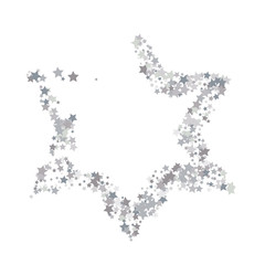 Silver star vector banner. Simple form. Template , card, vip, exclusive, certificate, gift luxury privilege voucher store present shopping