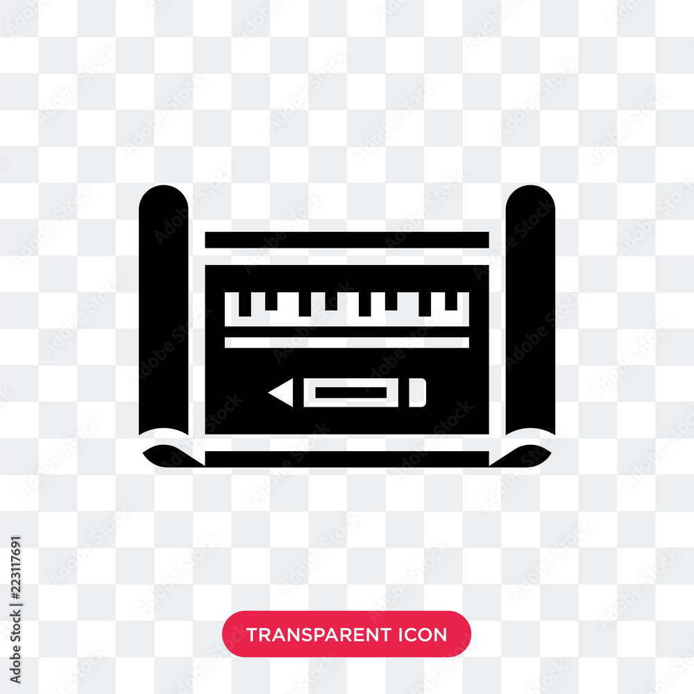 Poster print vector icon isolated on transparent background, print logo design