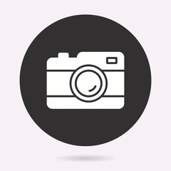 Photo - vector icon. Illustration isolated. Simple pictogram.