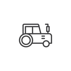 Tractor outline icon. linear style sign for mobile concept and web design. agriculture simple line vector icon. Symbol, logo illustration. Pixel perfect vector graphics