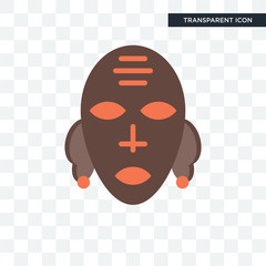 Mask vector icon isolated on transparent background, Mask logo design