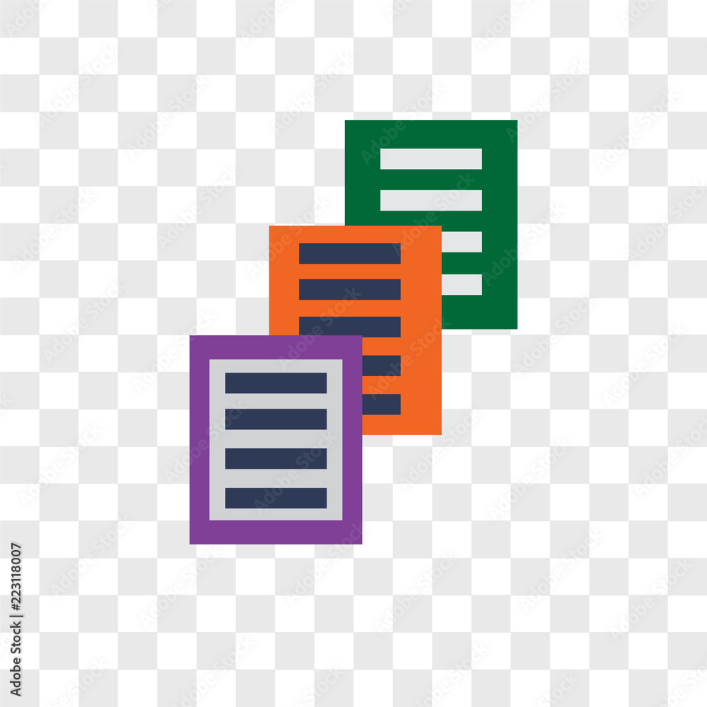 Aufkleber files icons isolated on transparent background. modern and editable files icon. simple icon vector i