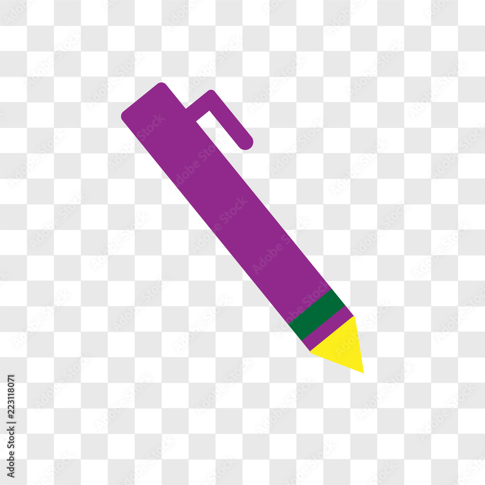 Poster pen icons isolated on transparent background. modern and editable pen icon. simple icon vector illus