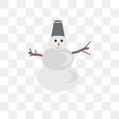 snowman icon on transparent background. Modern icons vector illustration. Trendy snowman icons