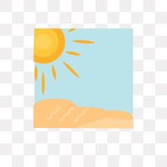 sun icon on transparent background. Modern icons vector illustration. Trendy sun icons