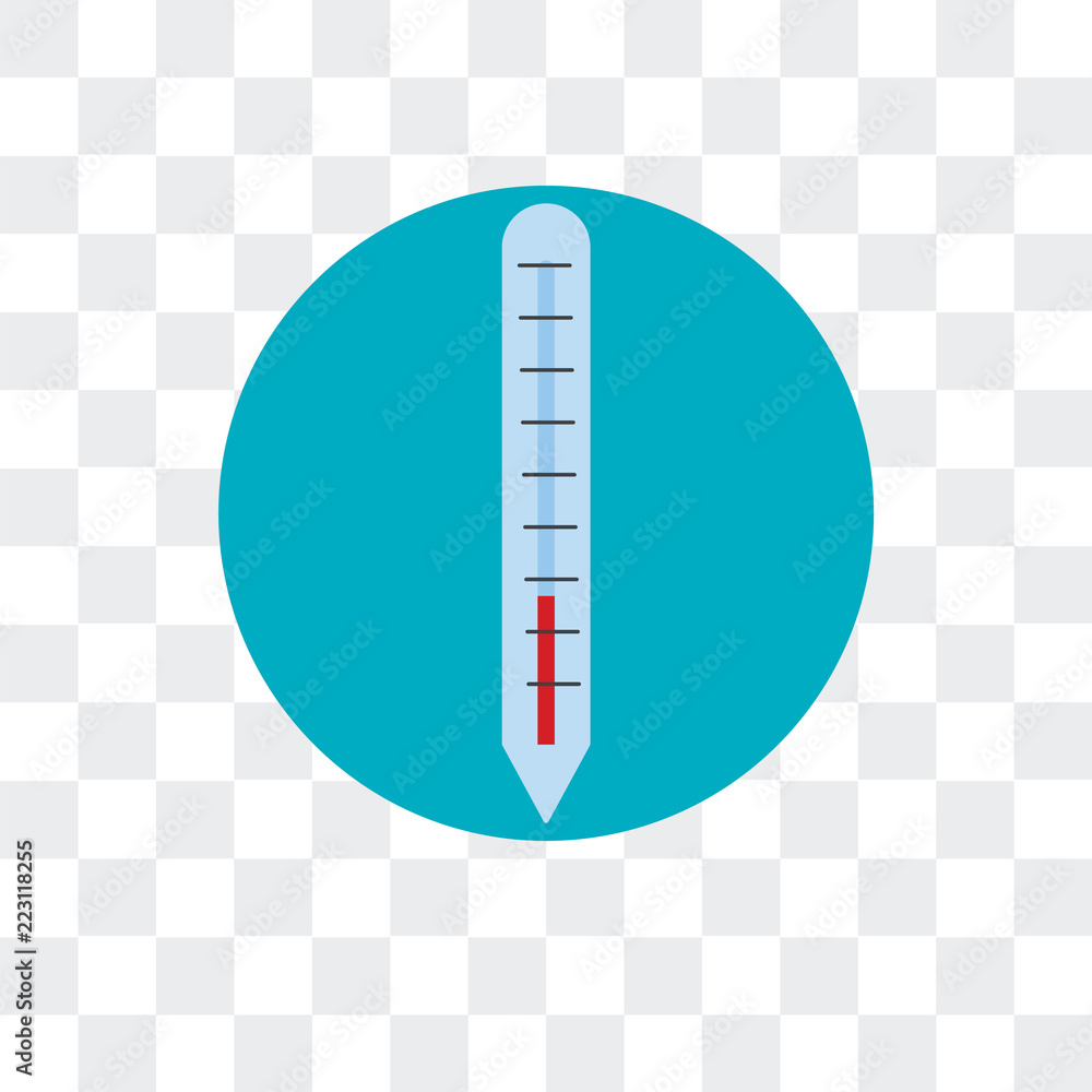 Poster temperature icon isolated on transparent background. modern and editable temperature icon. simple ic