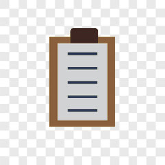 Clipboard vector icon isolated on transparent background, Clipboard logo design