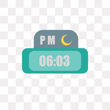 post meridiem icon on transparent background. Modern icons vector illustration. Trendy post meridiem icons
