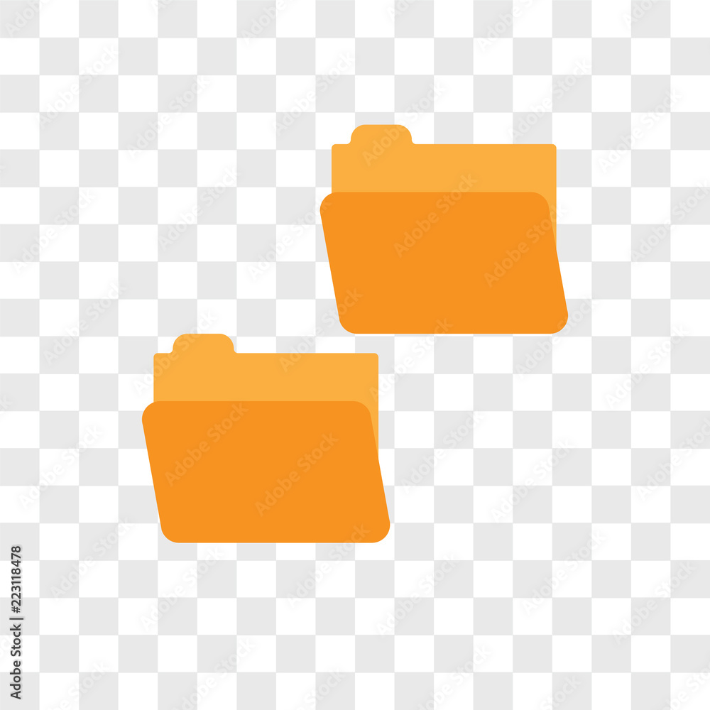 Poster folder vector icon isolated on transparent background, folder logo design
