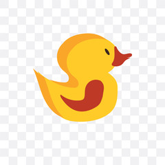 rubber duck icon isolated on transparent background. Simple and editable rubber duck icons. Modern icon vector illustration.