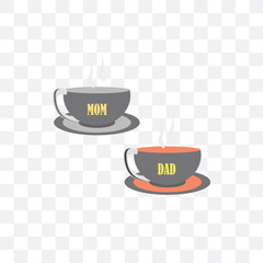 mug icon isolated on transparent background. Simple and editable mug icons. Modern icon vector illustration.