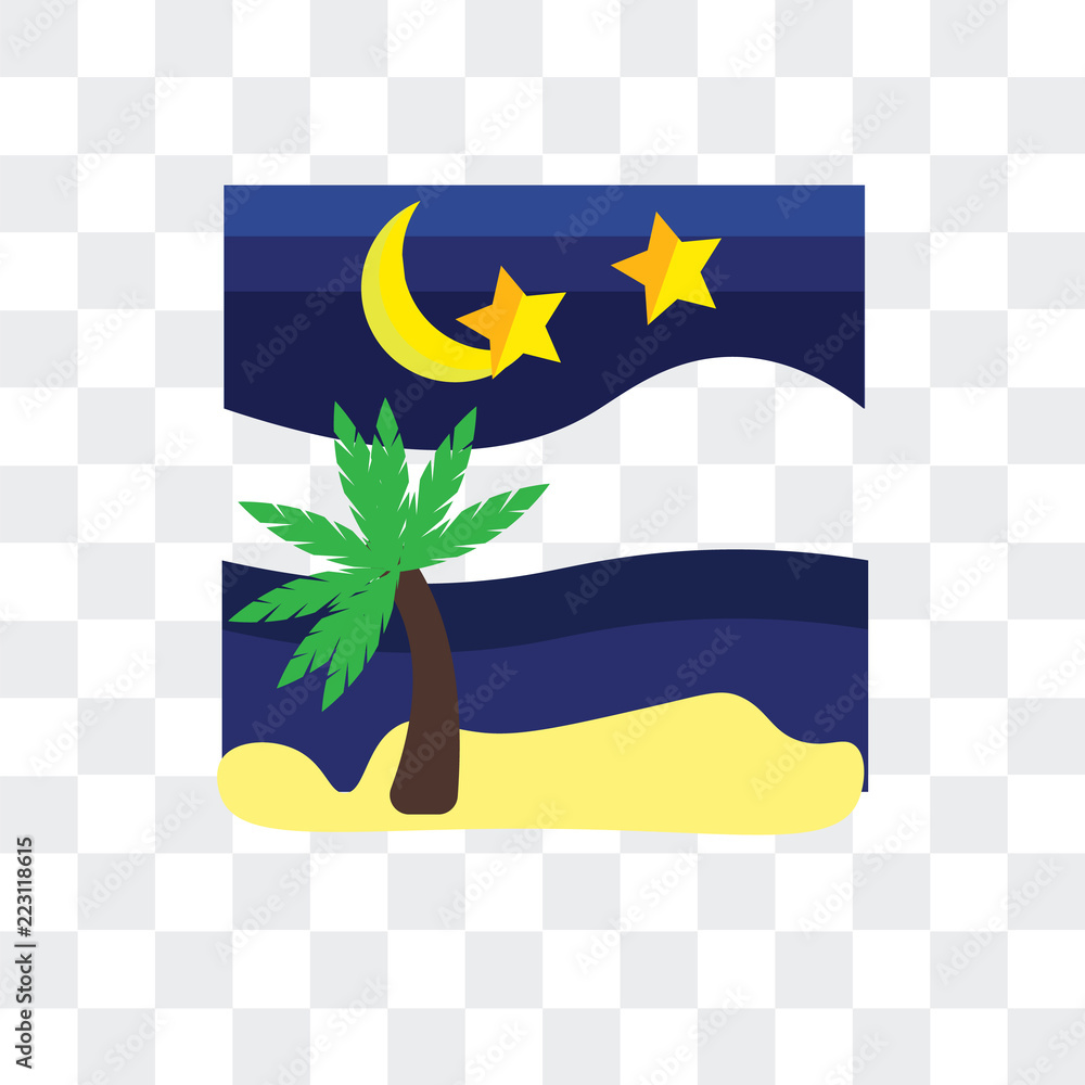 Poster island icon isolated on transparent background. modern and editable island icon. simple icons vector