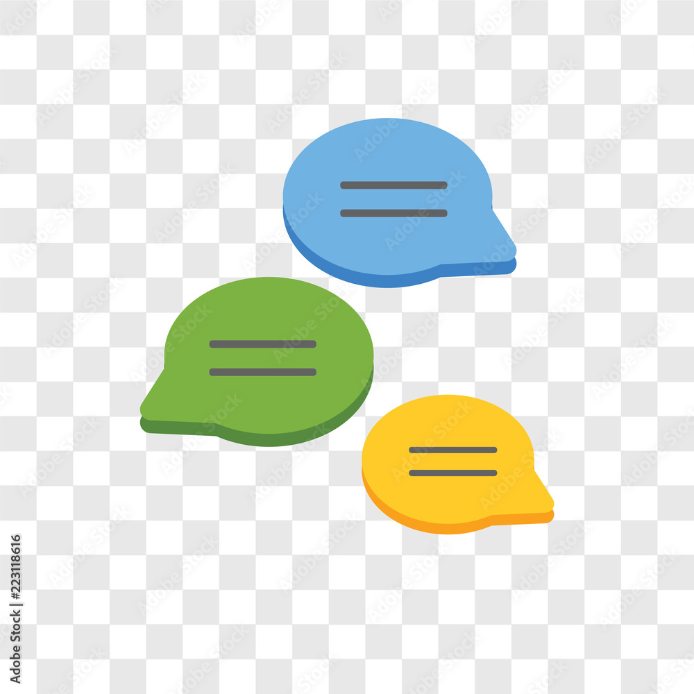 Poster comments vector icon isolated on transparent background, comments logo design