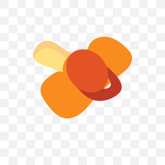 pacifier icon isolated on transparent background. Simple and editable pacifier icons. Modern icon vector illustration.