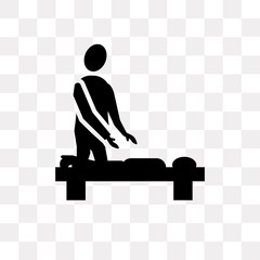 massage icon on transparent background. Modern icons vector illustration. Trendy massage icons