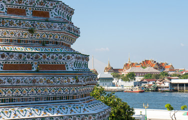 View from Wat Arun of the Royal Palace