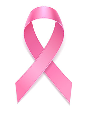 pink ribbon breast cancer awareness stock vector illustration