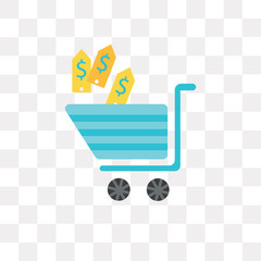 sales icon on transparent background. Modern icons vector illustration. Trendy sales icons