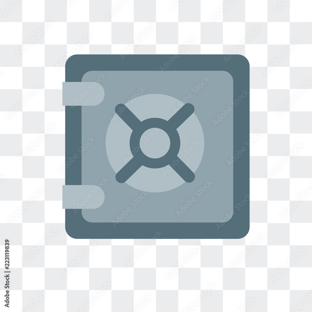 Poster safe icon isolated on transparent background. modern and editable safe icon. simple icons vector ill