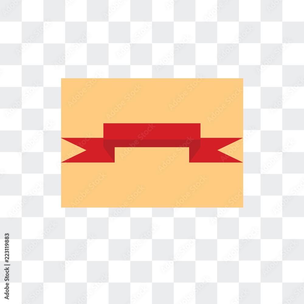 Poster ribbon icon isolated on transparent background. modern and editable ribbon icon. simple icons vector