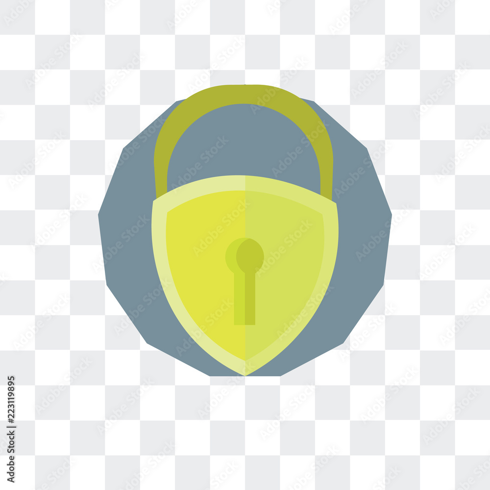 Aufkleber lock icon isolated on transparent background. modern and editable lock icon. simple icons vector ill