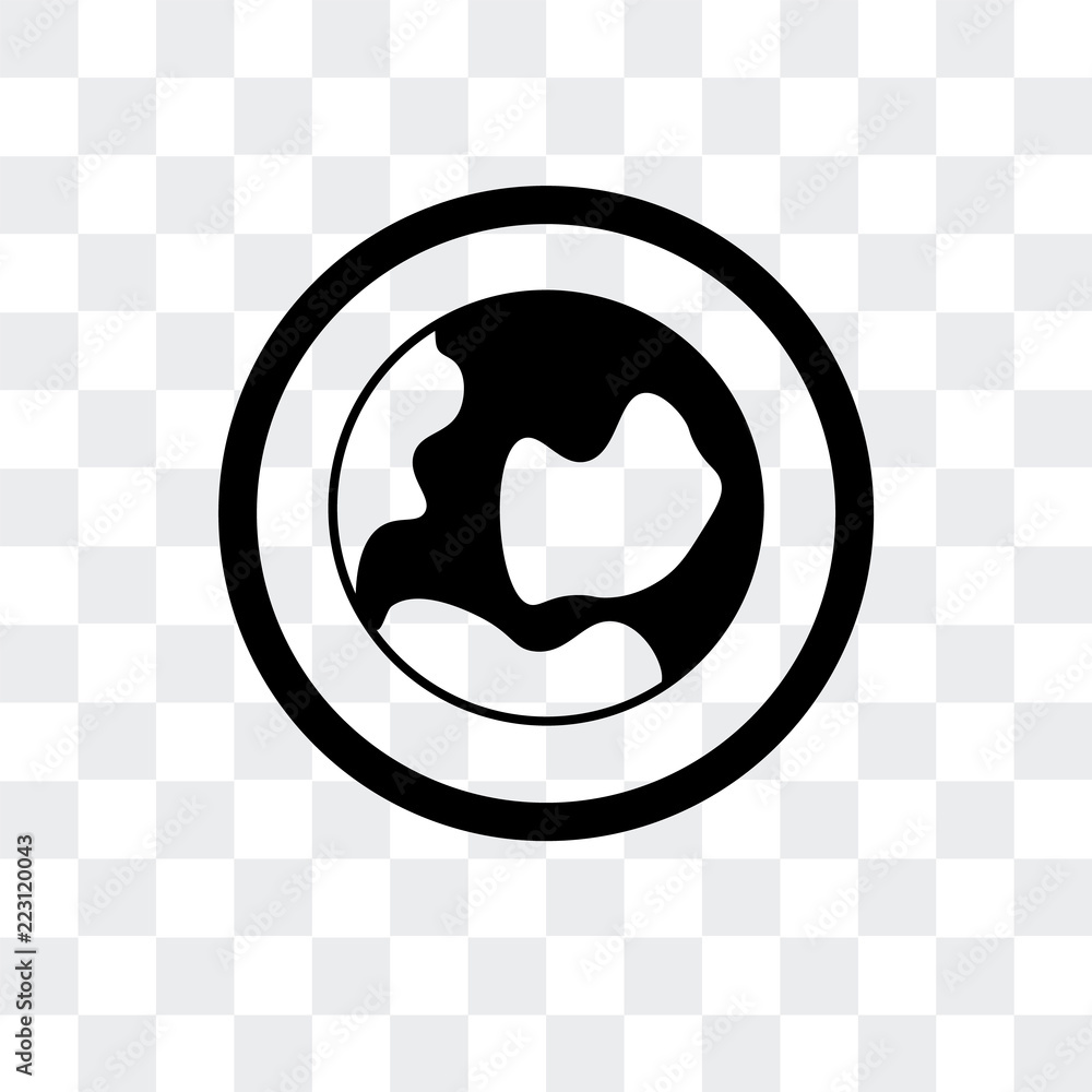 Poster world icon isolated on transparent background. modern and editable world icon. simple icons vector i