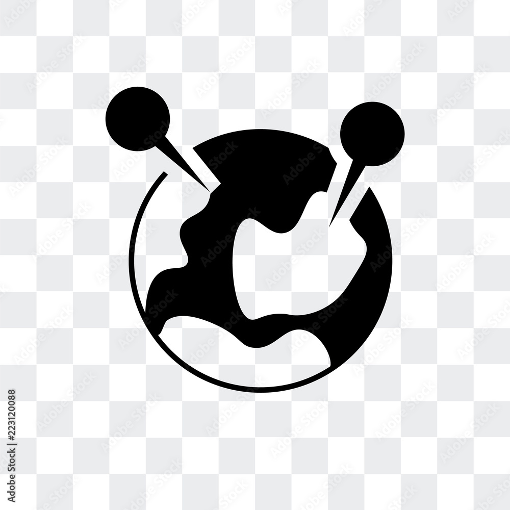 Poster gps icon isolated on transparent background. modern and editable gps icon. simple icons vector illus