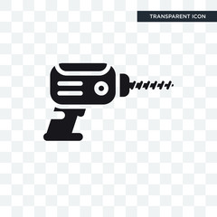 Drill vector icon isolated on transparent background, Drill logo design