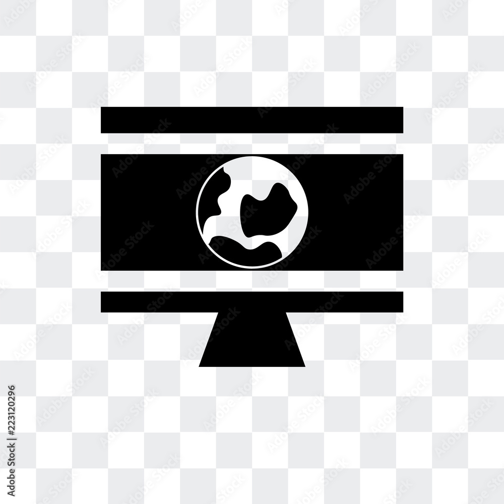 Poster screen icon isolated on transparent background. modern and editable screen icon. simple icons vector