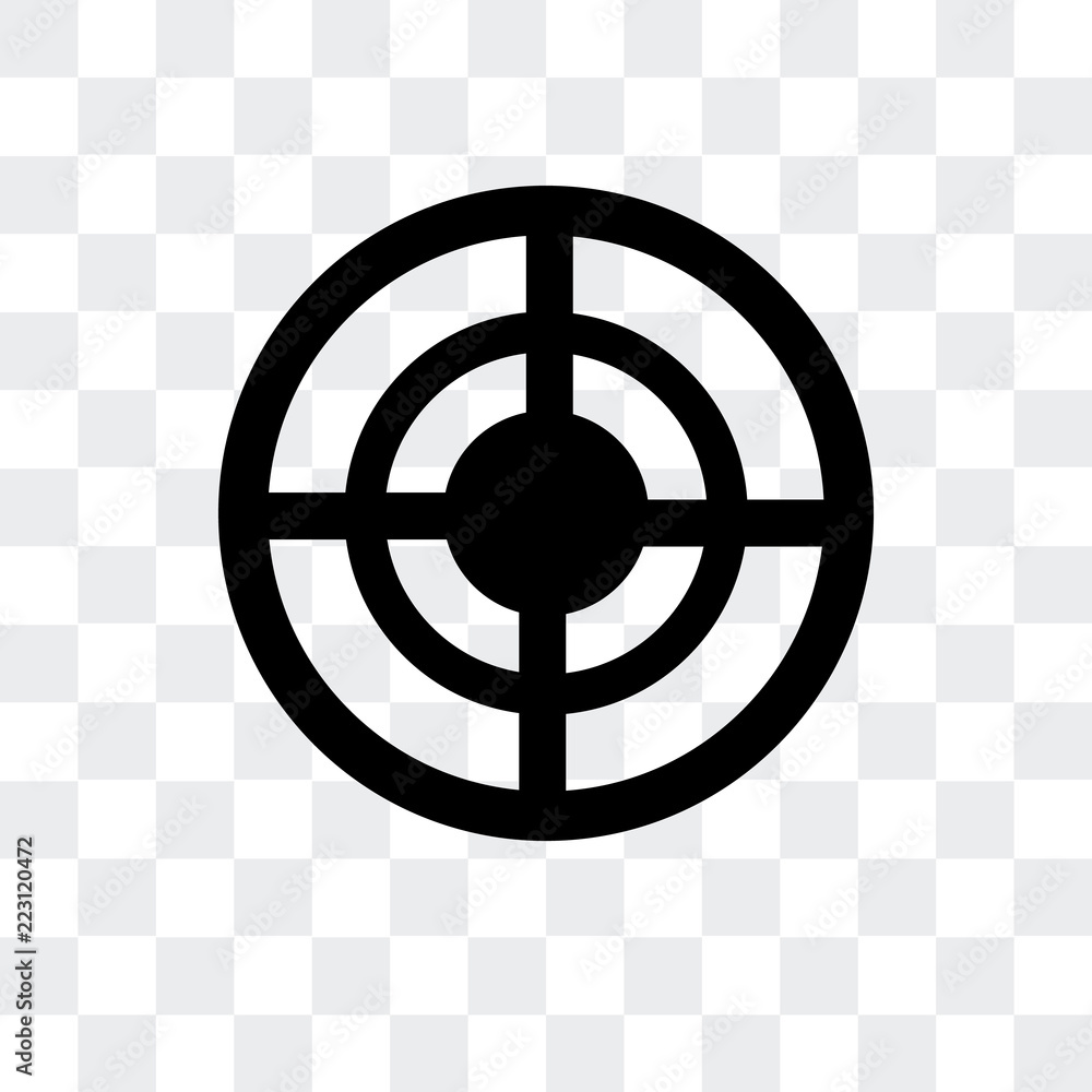 Poster target icon isolated on transparent background. modern and editable target icon. simple icons vector