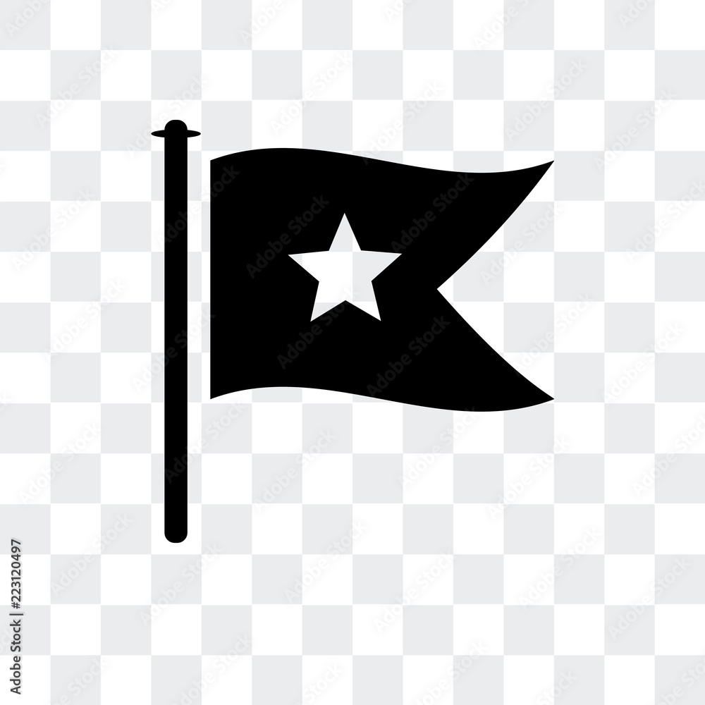 Poster flag icon isolated on transparent background. modern and editable flag icon. simple icons vector ill