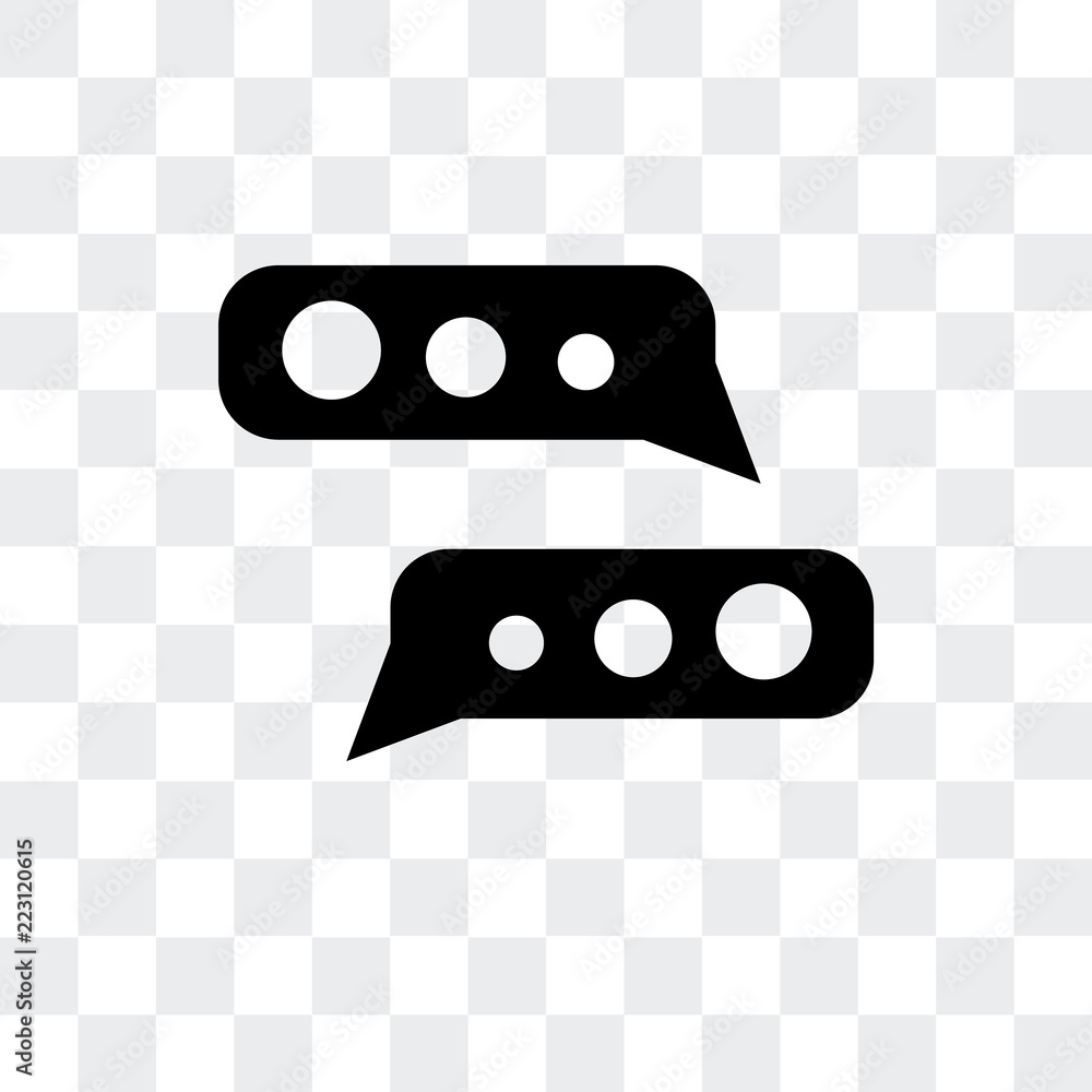 Poster chat icon isolated on transparent background. modern and editable chat icon. simple icons vector ill