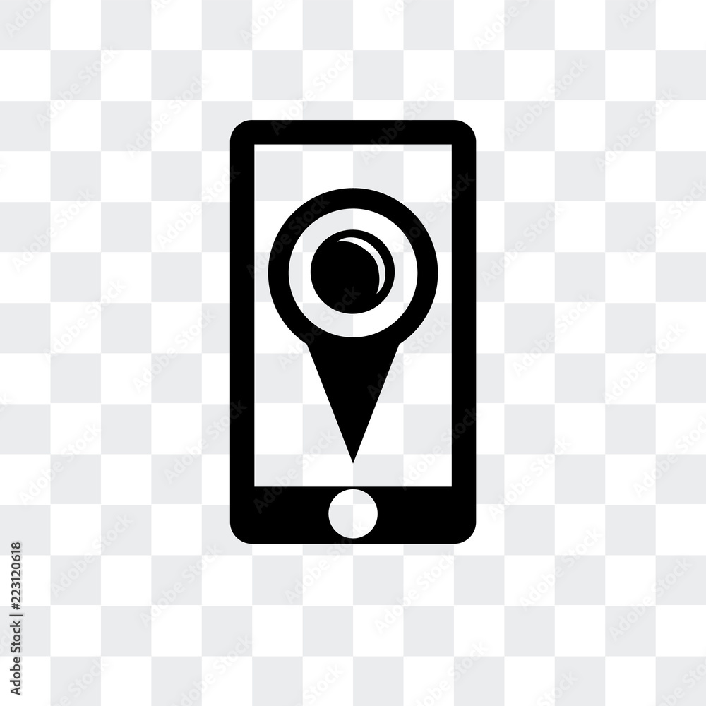 Poster gps icon isolated on transparent background. modern and editable gps icon. simple icons vector illus