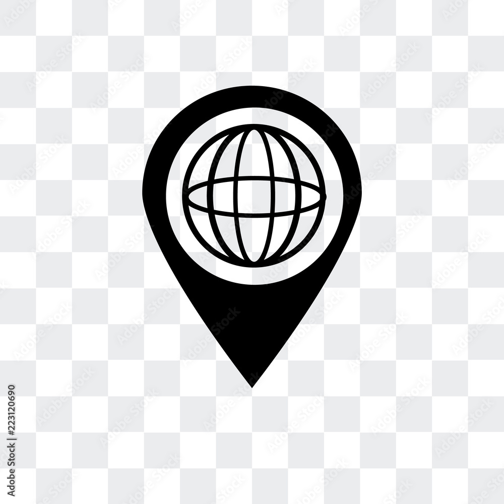 Poster gps icon isolated on transparent background. modern and editable gps icon. simple icons vector illus
