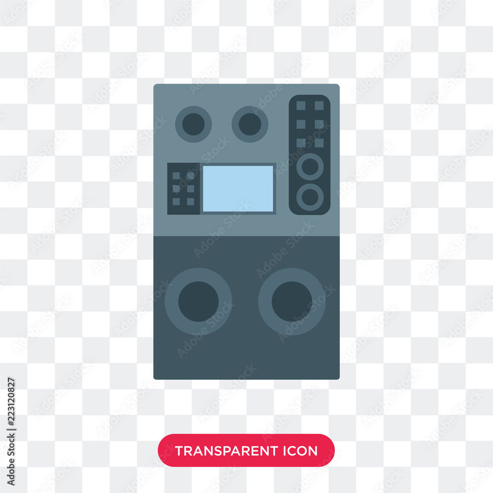 Poster control panel vector icon isolated on transparent background, control panel logo design