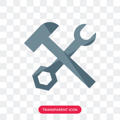 Tools vector icon isolated on transparent background, Tools logo design