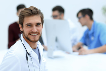 portrait of smiling doctor