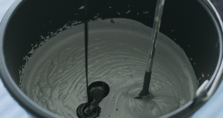 adding black ink to micro concrete plaster
