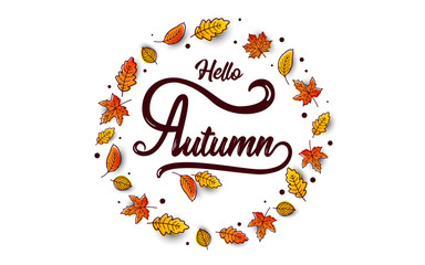 Autumn calligraphy banner