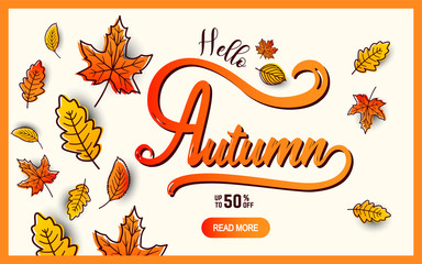 Autumn calligraphy banner