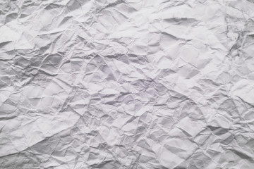 white crumpled paper for background texture