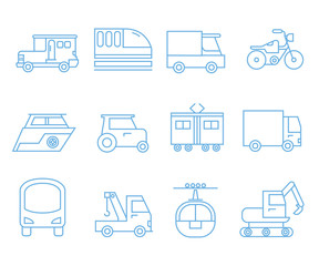 transportation and vehicle icons