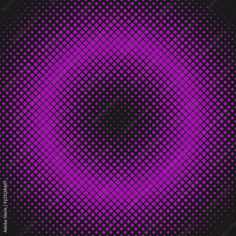 Poster halftone diagonal square background pattern template - abstract vector illustration