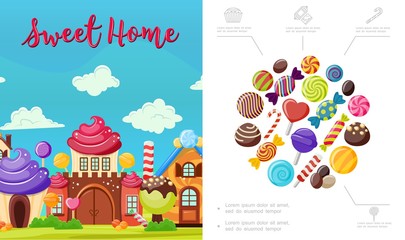 Flat Sweet Home Composition