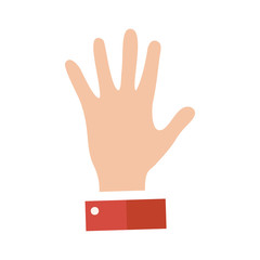 Open empty hands showing different gestures. Hands icon isolated on white background. Vector illustration