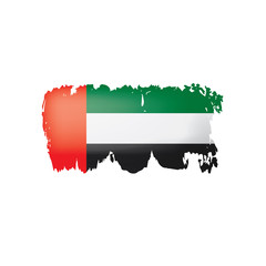 United Arab Emirates flag, vector illustration on a white background.