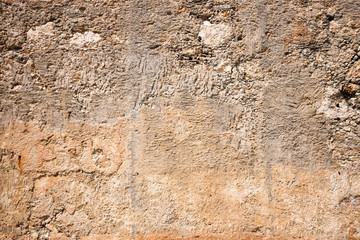 Fragment of the old limestone wall