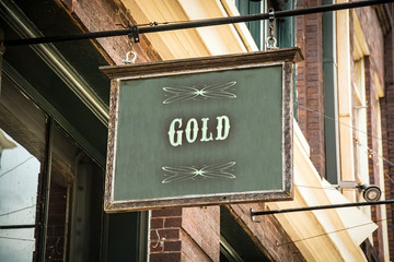 Obraz premium Schild 320 - Gold