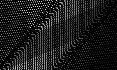 Vector Illustration of the pattern of white lines on black background. EPS10.